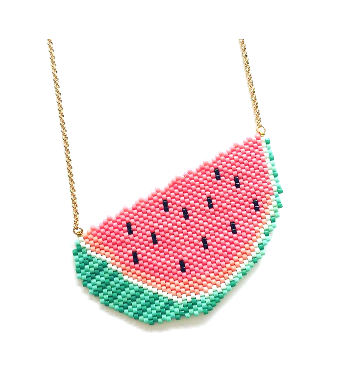 Collier Miyuki Watermelon - Les Bijoux Acidules