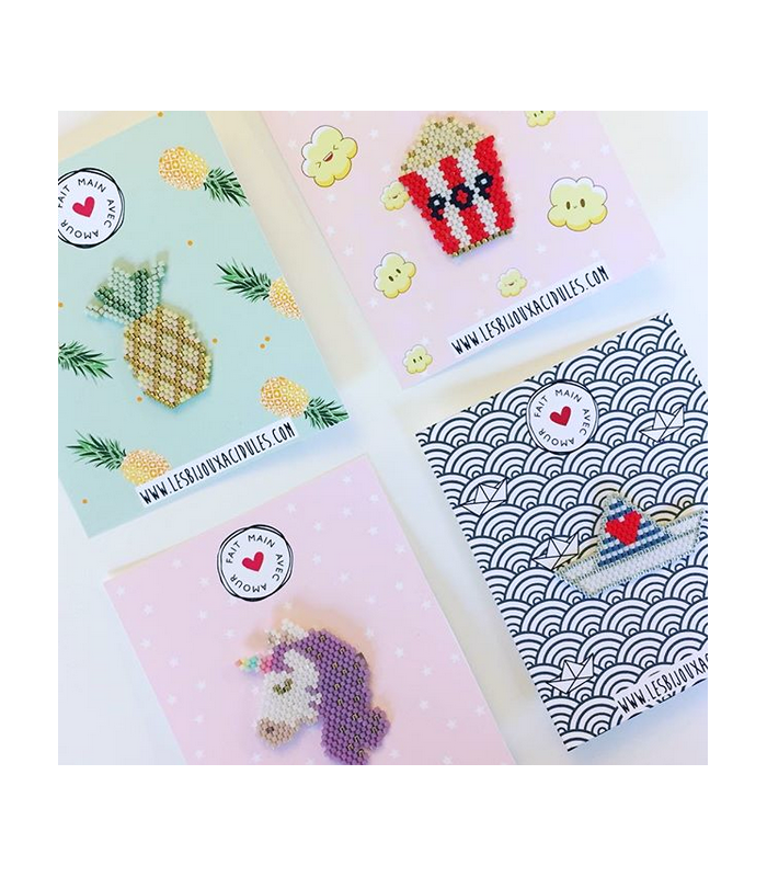 Broche Pop Corn Miyuki - Les Bijoux Acidules