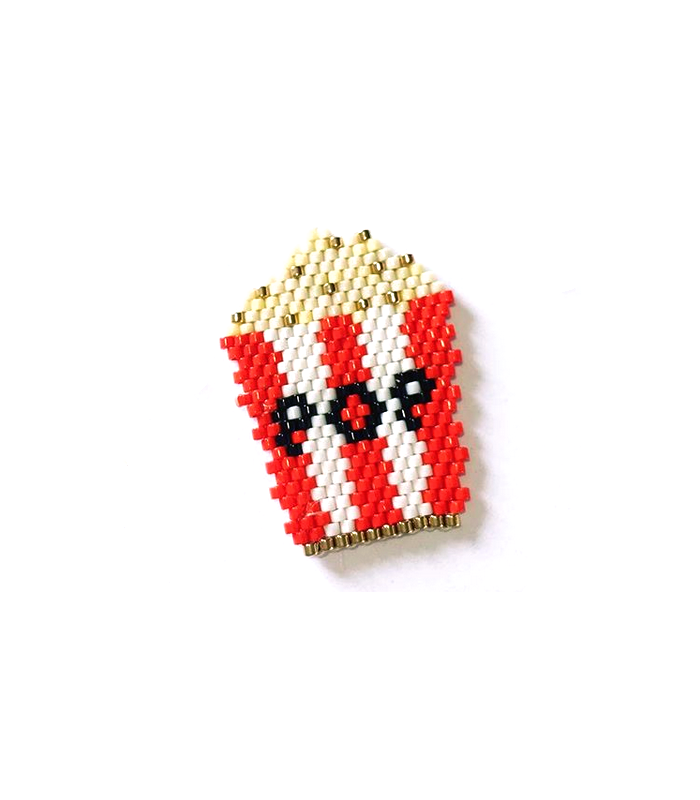 Broche Pop Corn Miyuki - Les Bijoux Acidules - Bijoux fantaisie femme
