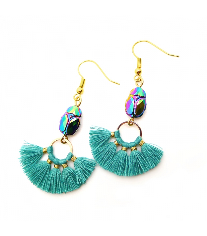 Cristal Beetle earrings