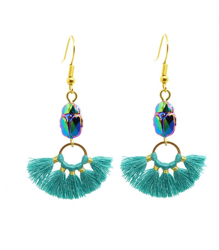 Cristal Beetle earrings